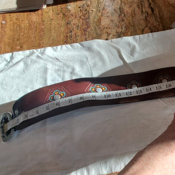 VINTAGE - Authentic 100% Leather Hippie Belt from Ibiza, Circa 1960s main image 9